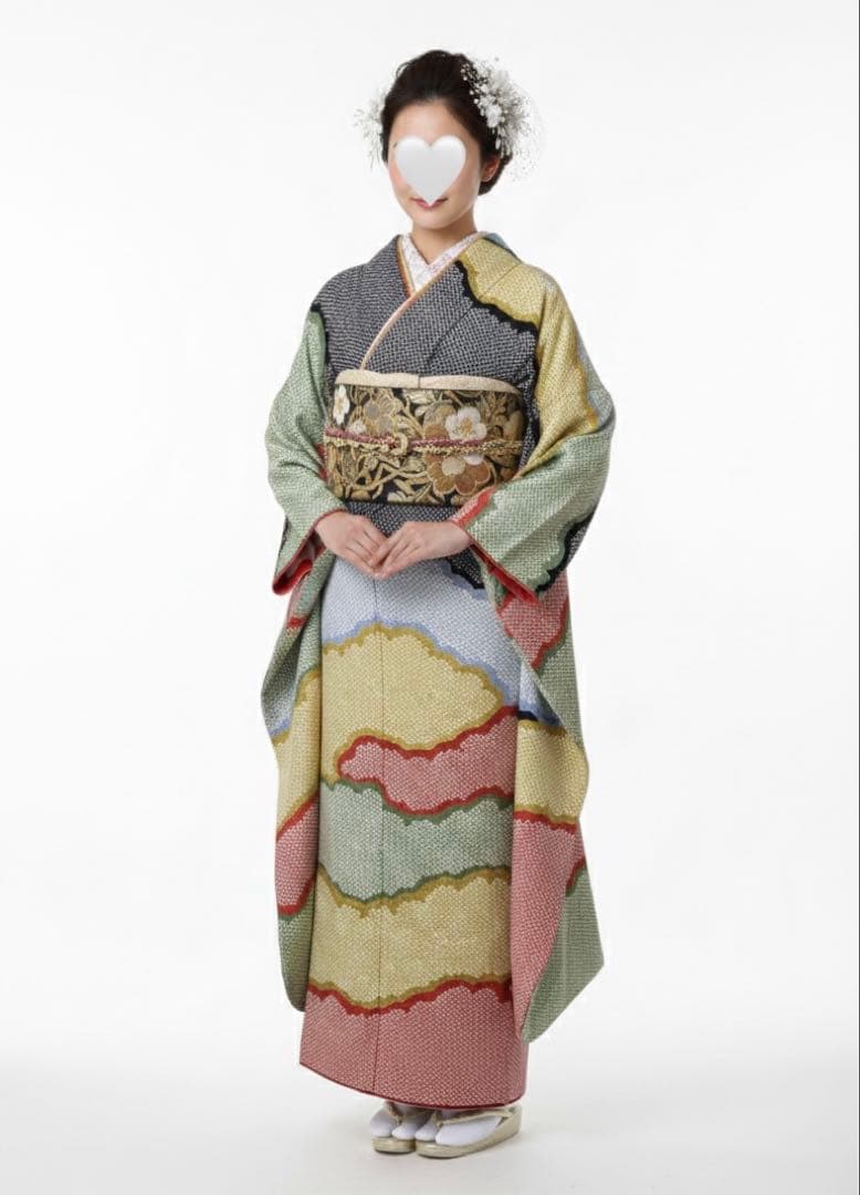 総絞り　正絹　振袖