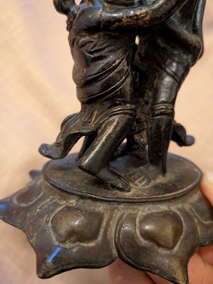 抱き合うインド神、ガネーシャのカップル、アンティーク