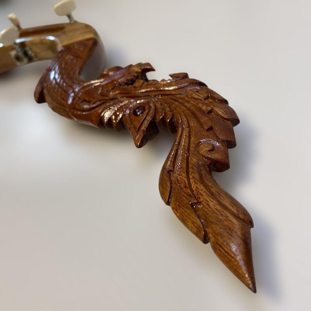 タイ 伝統楽器 エレクトリックピン 三弦 バンコク 民俗楽器 ピン ほぼ未使用