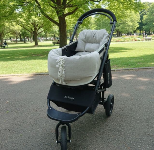 ❤３点セット❤年中使える❤ペットカートコンフォーター＆ライナー＆ピロー　エクリュ