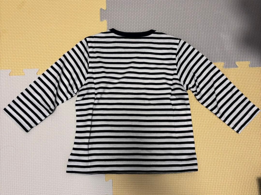 familiar ストライプ 長袖Tシャツ & 長ズボン & リバーシブルベスト