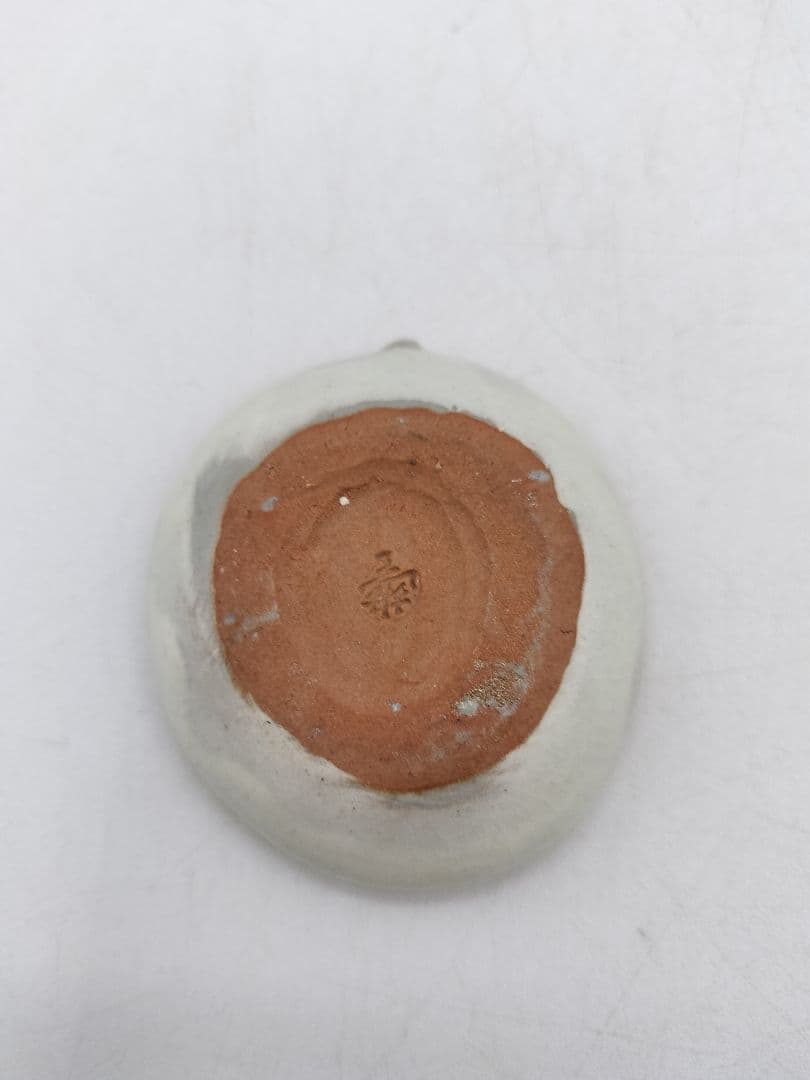 c802【新品・未使用】香合 萩焼 桃 宮田豊 木箱 茶道具