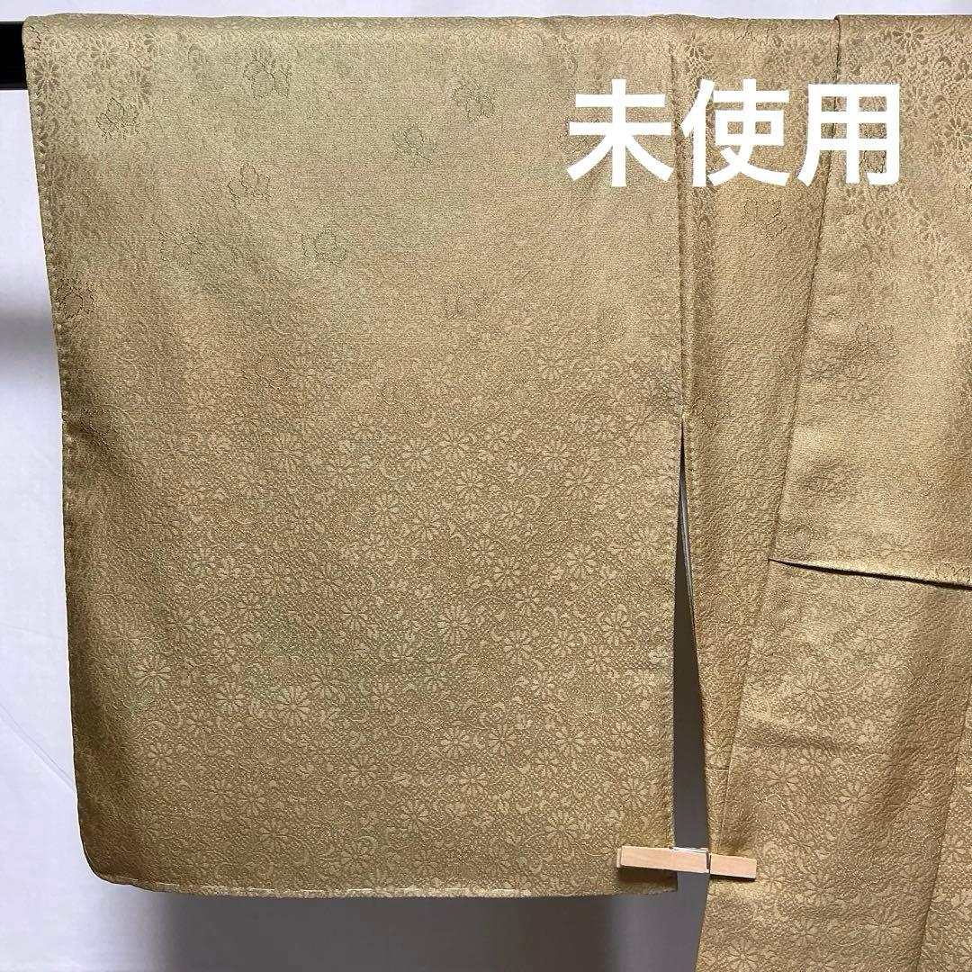 ※b206 正絹　袷　色無地　地紋　ぼかし　未使用しつけ付極美品　着物