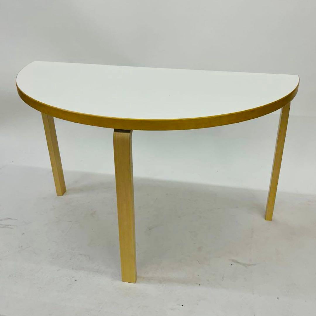 Artek テーブル 95 半円 Alvar Aalto ホワイトラミネート