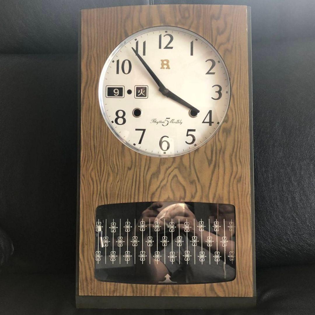 専用　壁掛け時計リズムの30日巻掛時計 ＊マンスリー5シリーズ