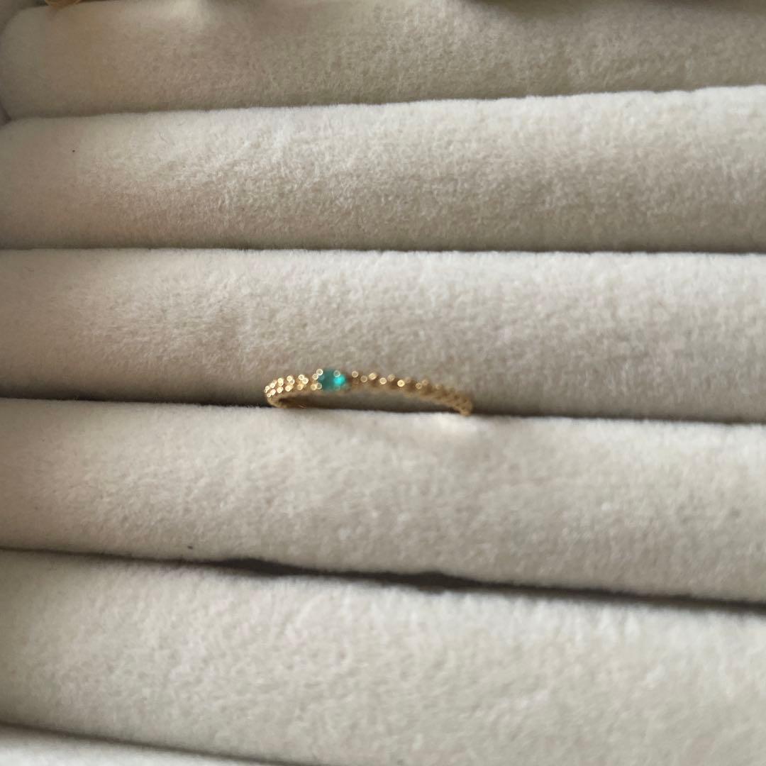 パライバトルマリン　K18 リング　希少石　指輪