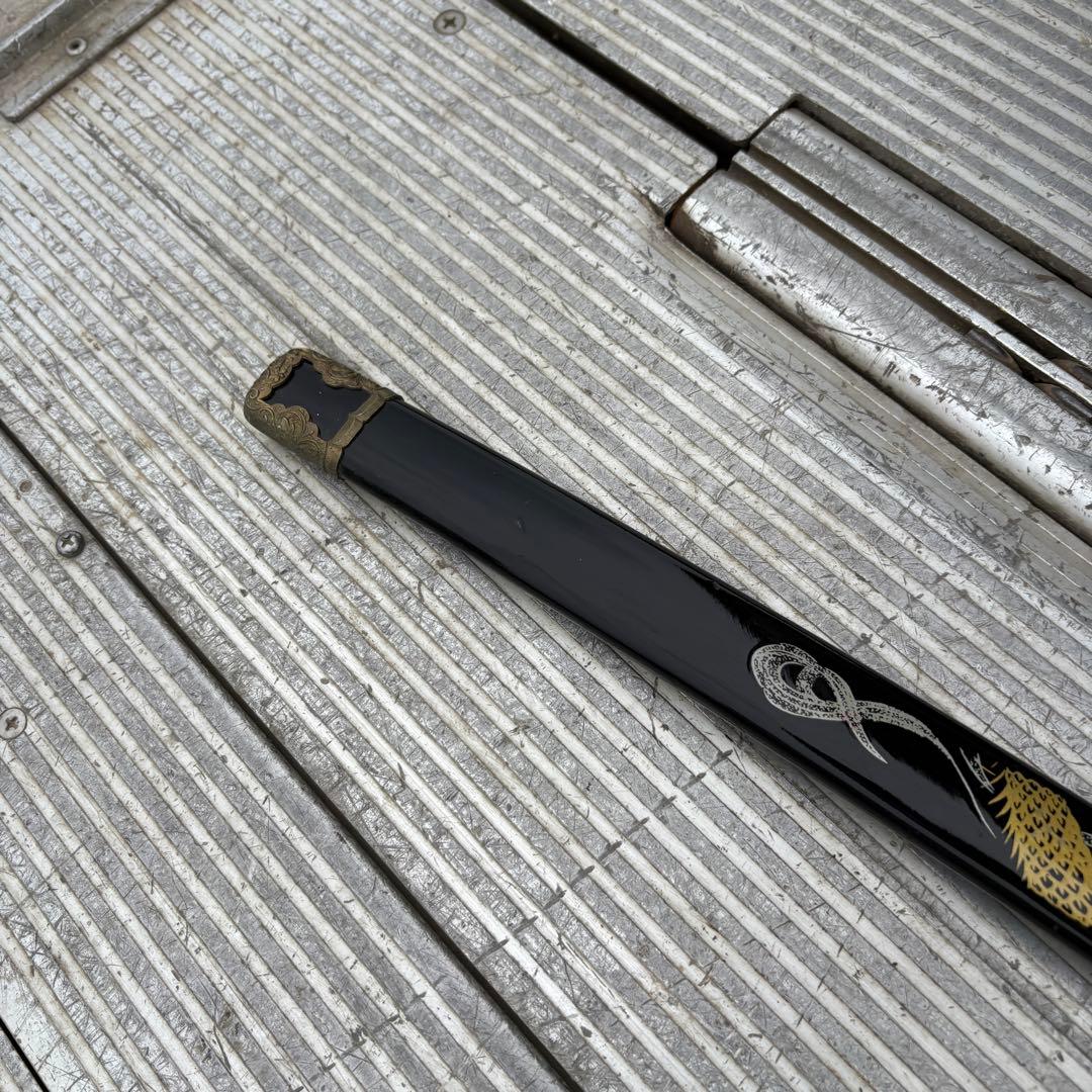 金属製 模造刀 陣太刀 龍紋彫 鯉金具