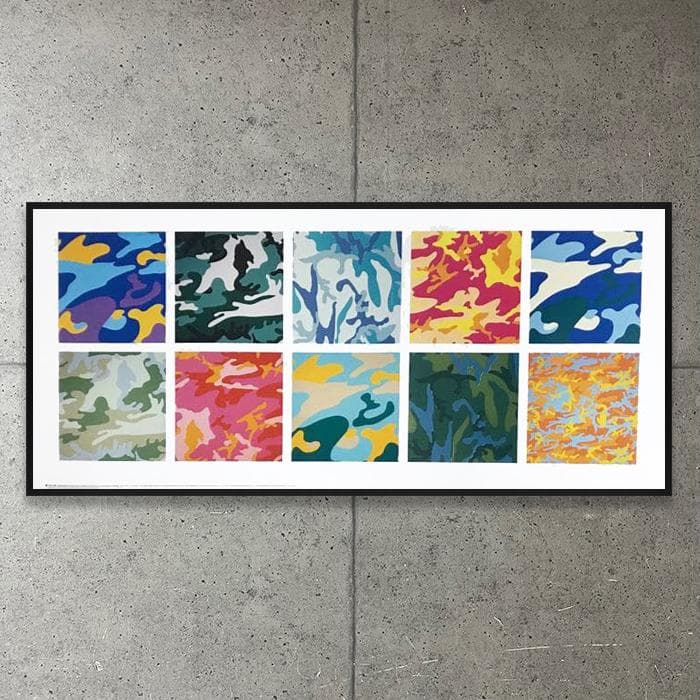 額装済/camouflage 1987/アンディウォーホル/ポスター/インテリア