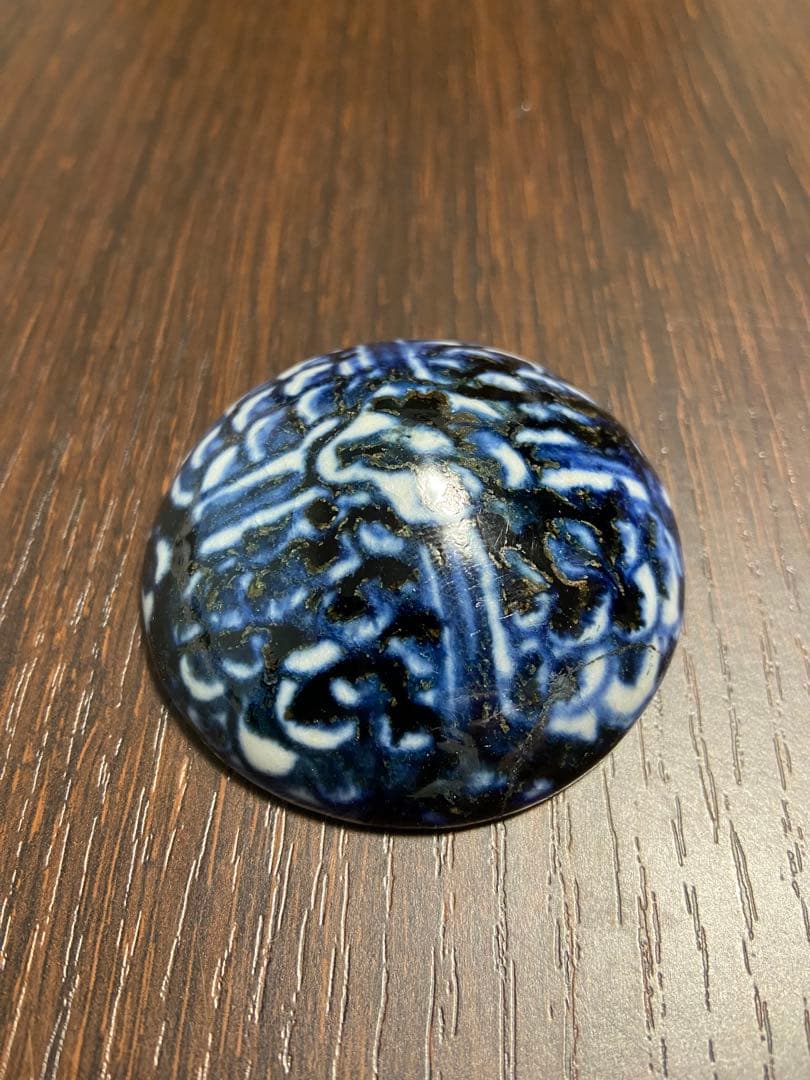 中国古美術　染付香合　呉須　染付　明　清　色絵