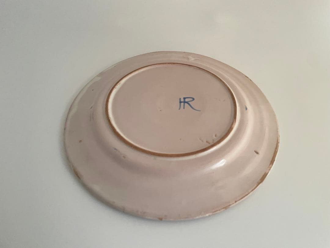 フランス　アンティーク　フルール・ド・リス陶器プレート