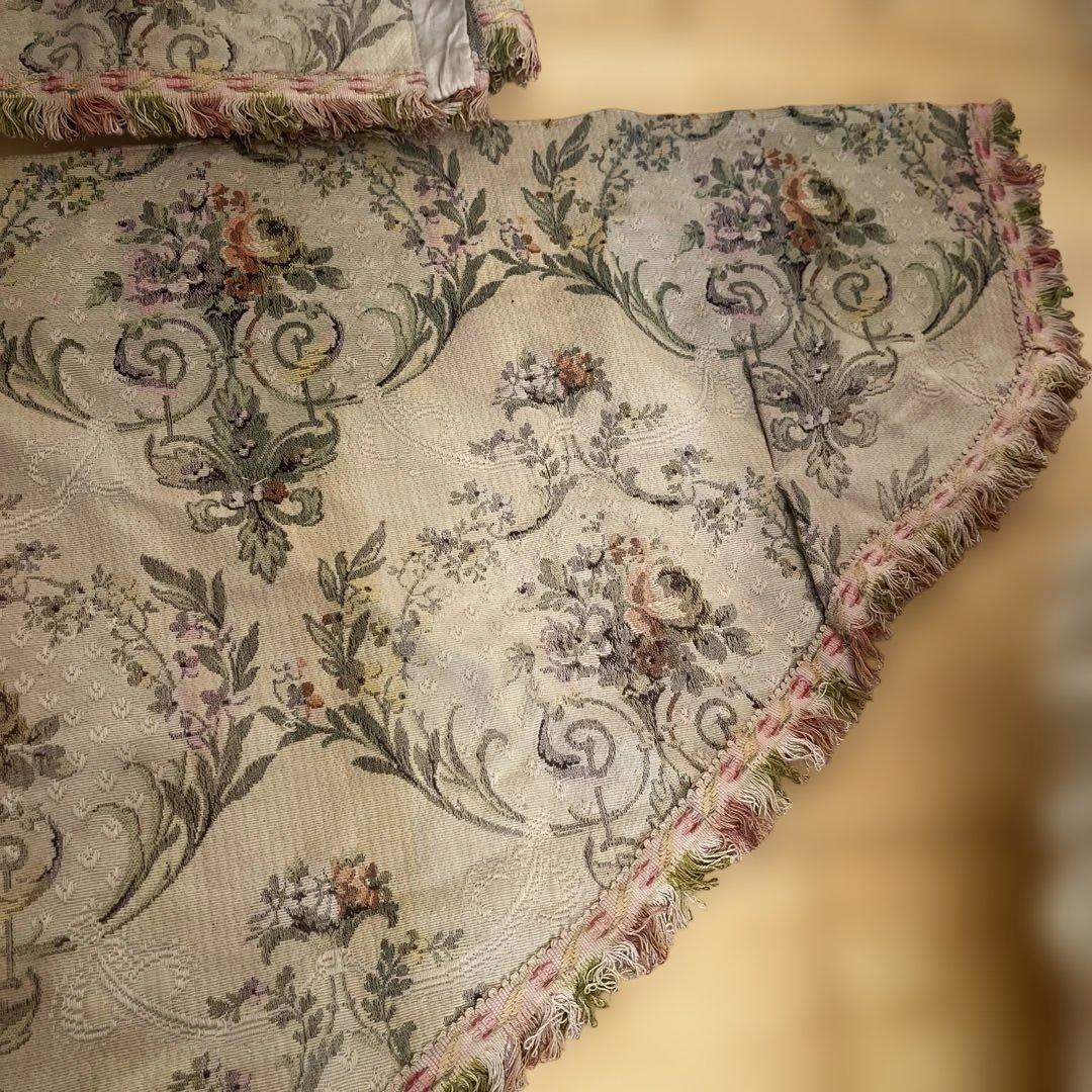 フランスアンティークカーテン織物生地3点セット