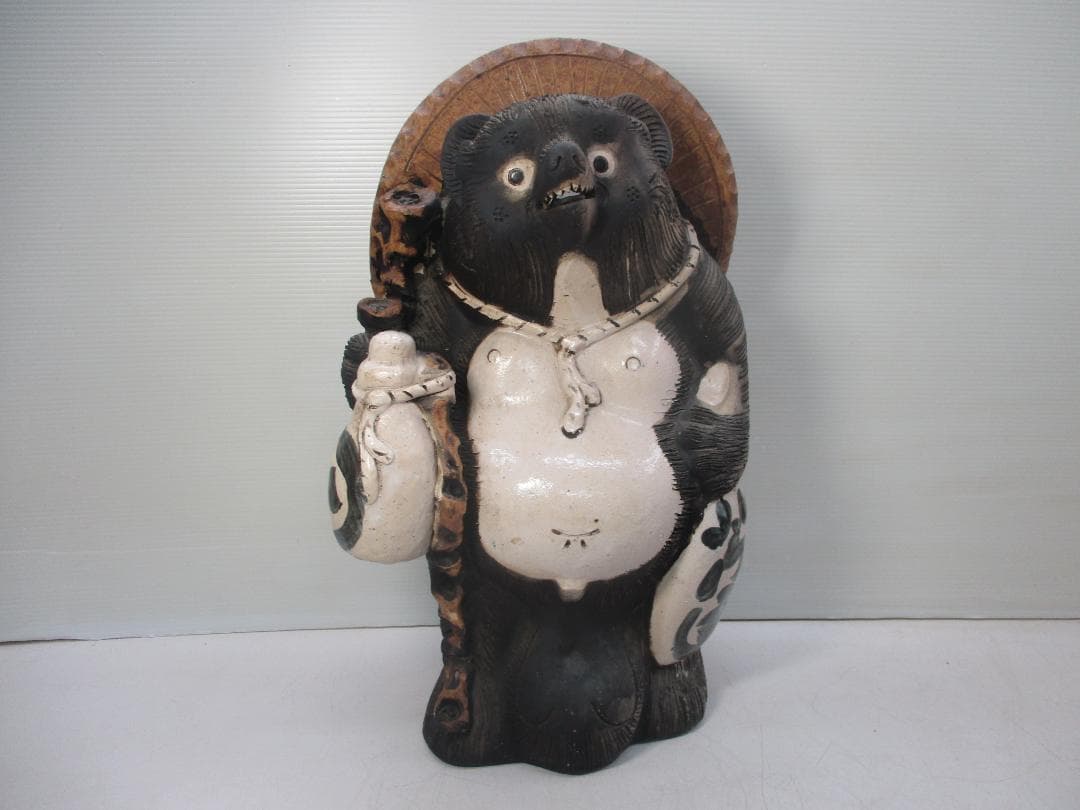 信楽焼 たぬき 置物 高さ約55cm 商売繁盛 縁起物 開運 陶器 狸オブジェ