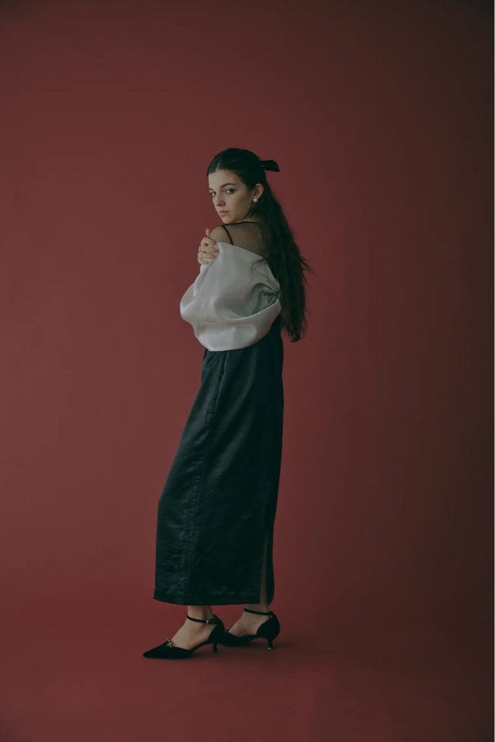 【ecmile.】RIBBON TIGHT DRESS オケージョンドレス