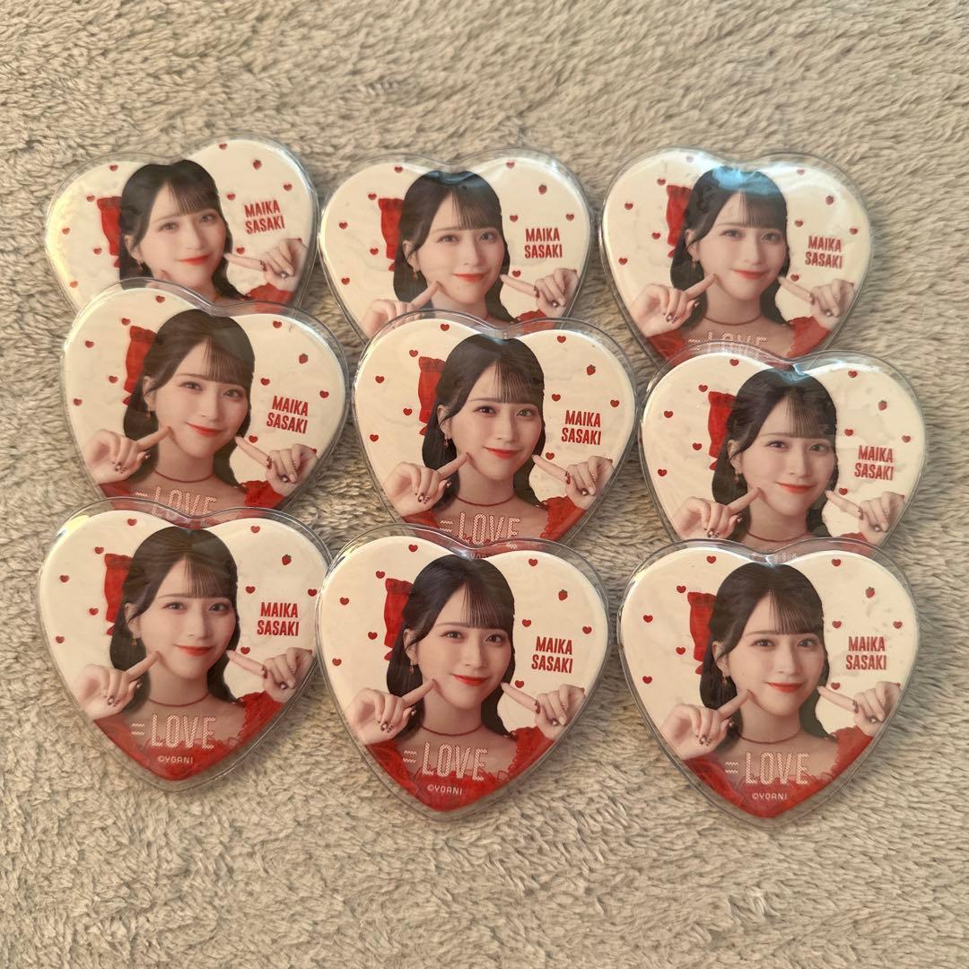 とくベチュ、して ハート型 缶バッジ 佐々木舞香