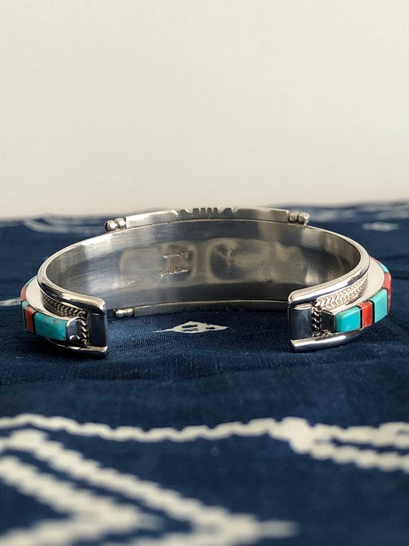 Joan Douglas インレイ　バングル　ズニ　インディアンジュエリー