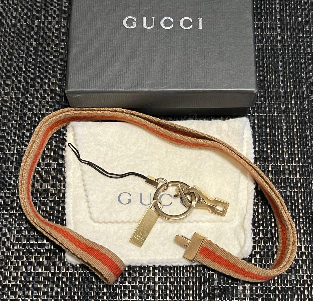 GUCCI グッチ ネックストラップ アクセサリー スマホ 中古品 レア 稀少