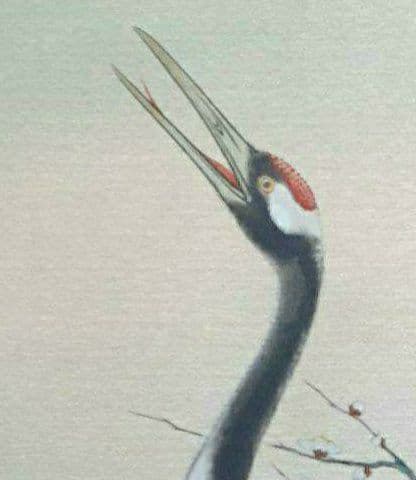 掛け軸/松竹梅鶴/二重箱/国井幸雪？