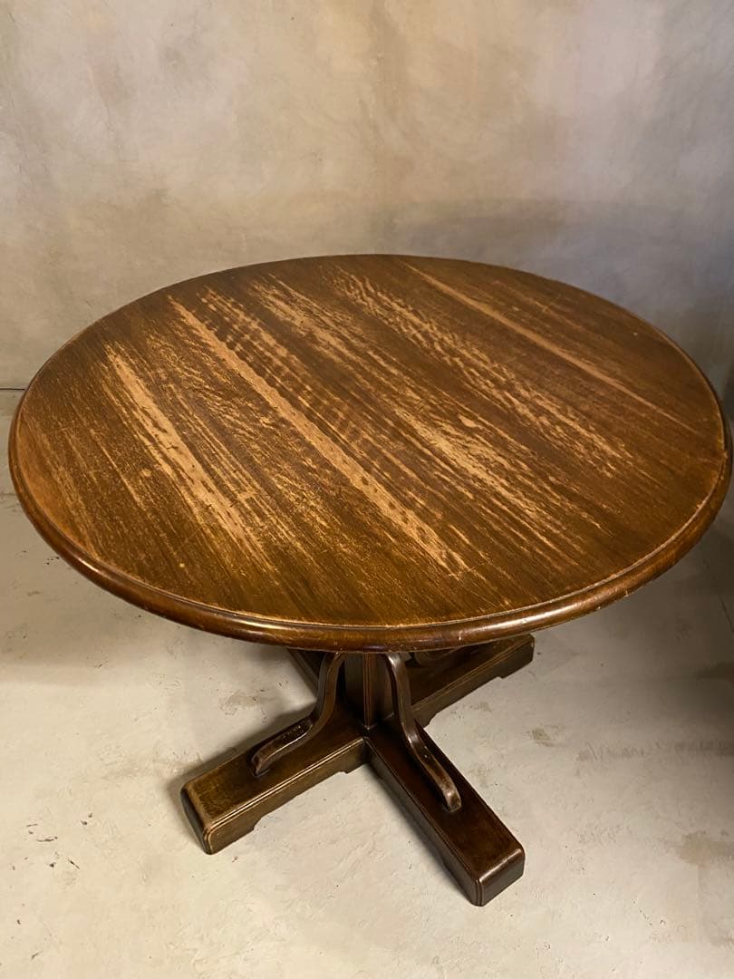 【東京都内23区配送無料】イギリス　アンティーク　88cm ダイニング　テーブル