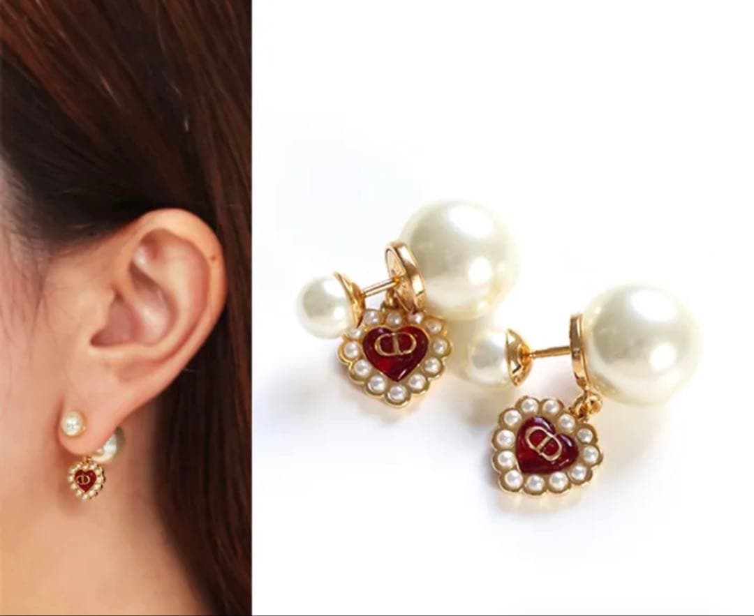 【新品未使用】Dior Tribales Heart ハートピアス14日迄出品