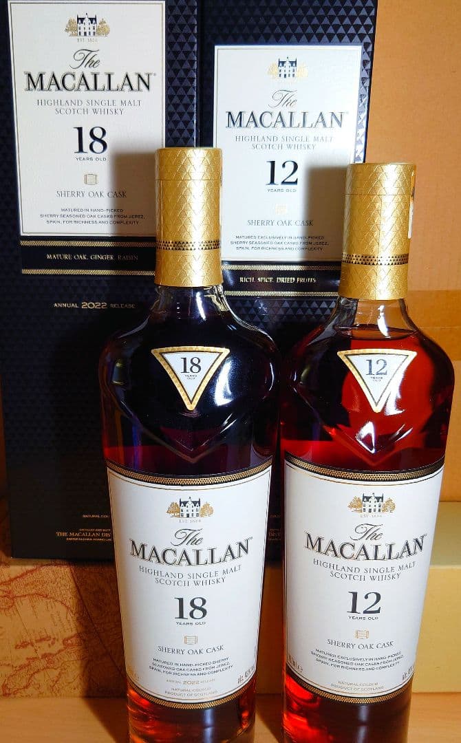 m*u様 マッカランシェリーオークカスク18年12年