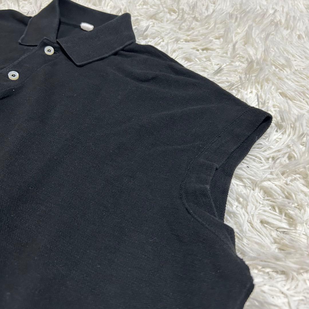 良品✨45R ジンバカノコの33色馬ポロ 刺繍 ポロシャツ ゆったり ブラック