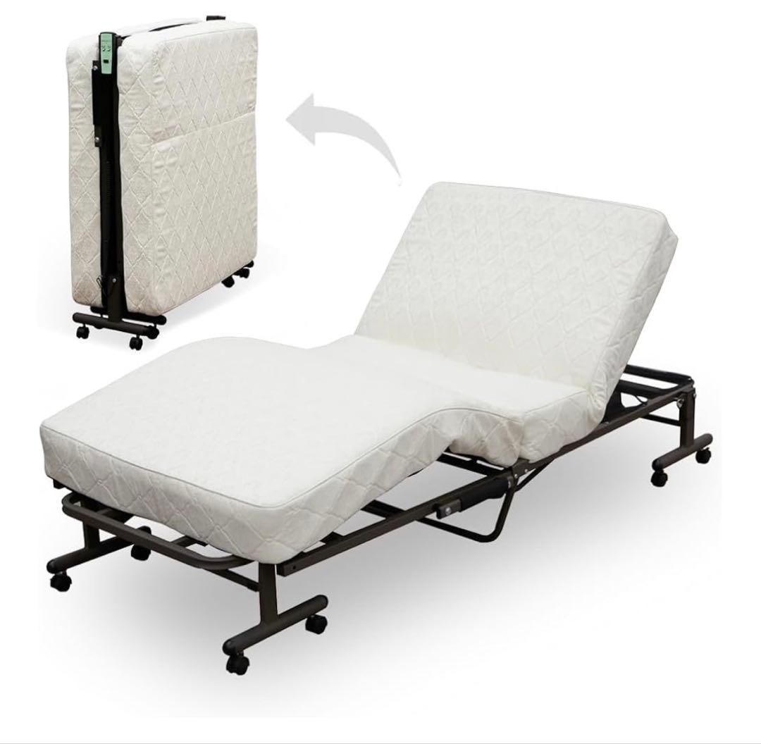 アイリスオーヤマ 折りたたみベッド 高密度ボンネルコイル　シングルサイズ