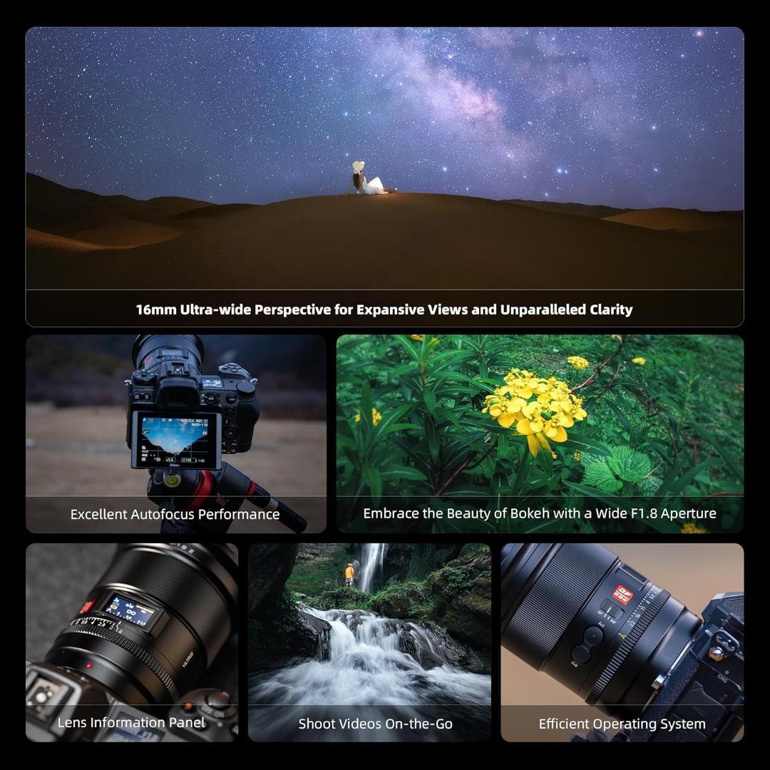 【新品同様】VILTROX ビルトロックス AF 16mm F1.8 Zマウント