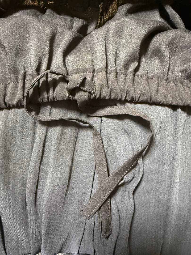 beardsley ビアズリー シワシフォンギャザーパンツ ブラック サイズ2