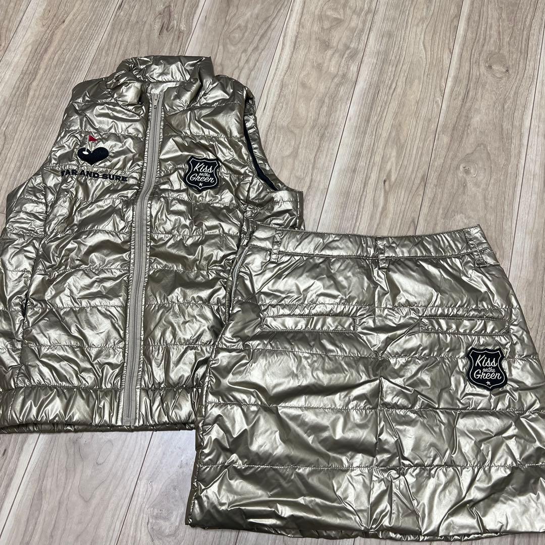 【新品未使用】KISS ON THE GREENセットアップ　ゴールド