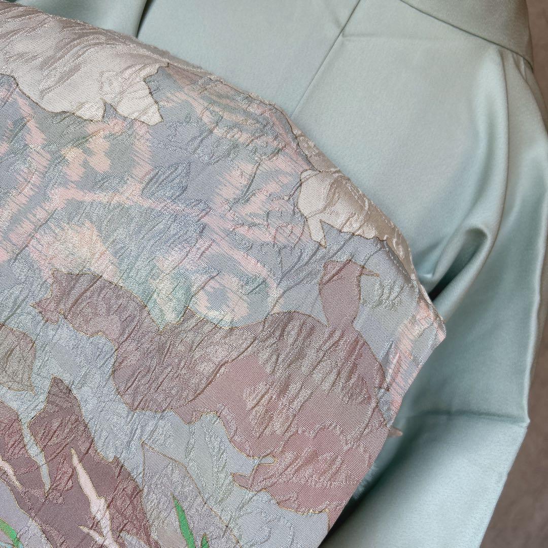 訪問着　フルセット　正絹　付け下げ　着物　海　泡　千地泰弘　作家物　A0