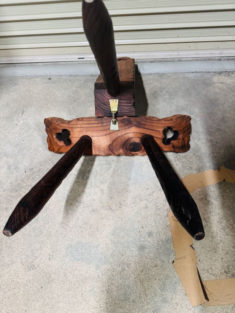 スペイン製 シェファードチェア 木彫り 木製 シェファードスツール 飾り 椅子