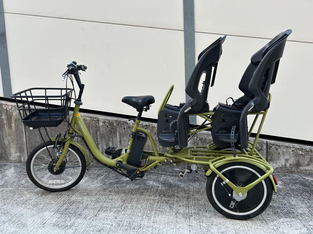 ふたごじてんしゃ　電動アシスト　もみのき色