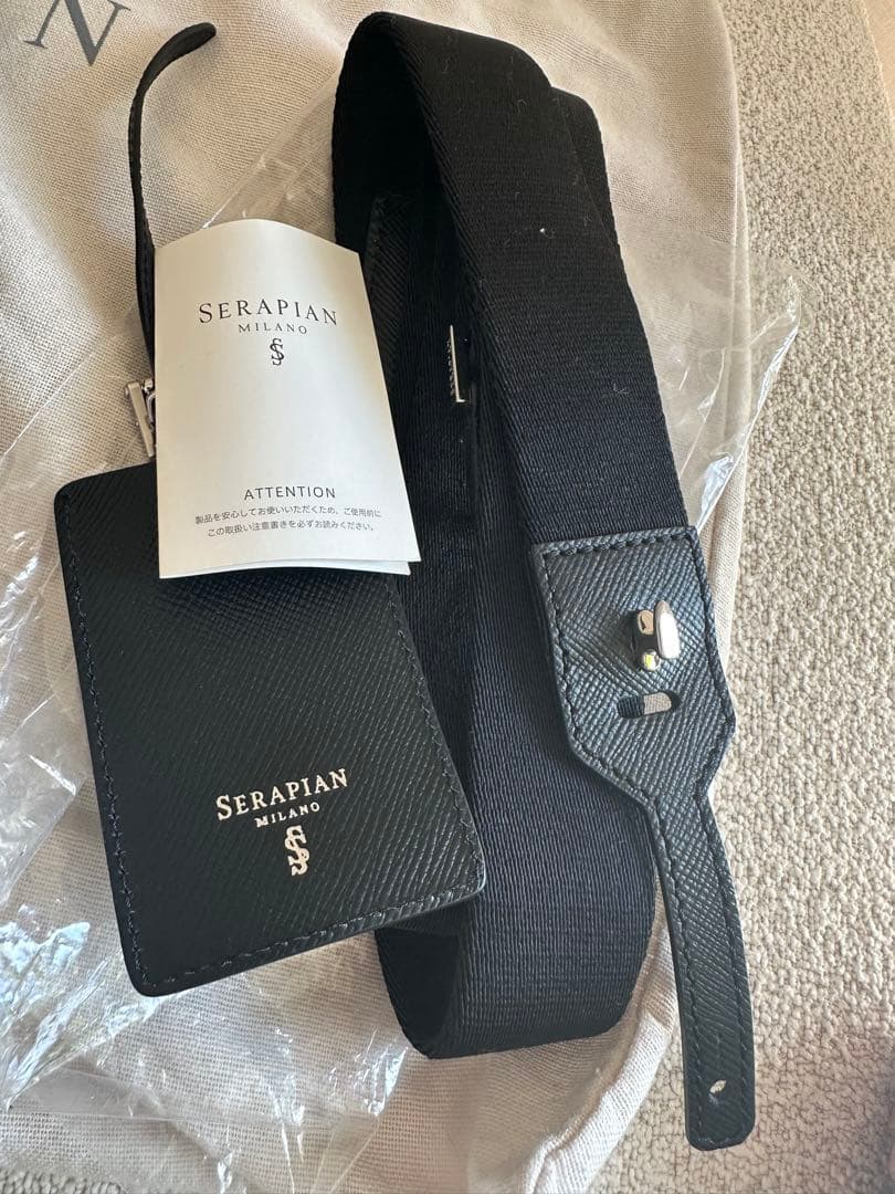 SERAPIAN スリムブリーフケース ブラック