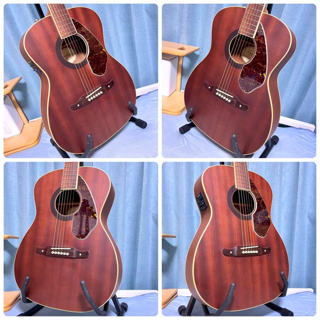 【牛骨☆エレアコ】フェンダー！少し小ぶり！オールマホ【弾き易く調整☆新品の弦】