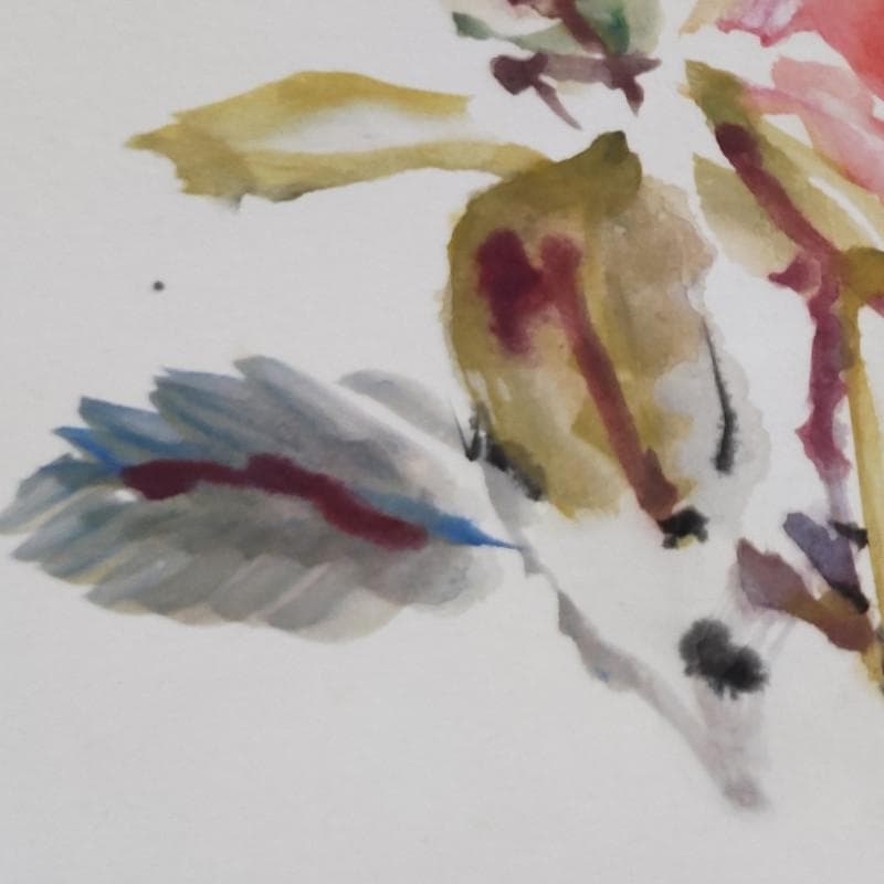 ☆上野山清貢☆「 バ ラ 」水彩画　未使用額！