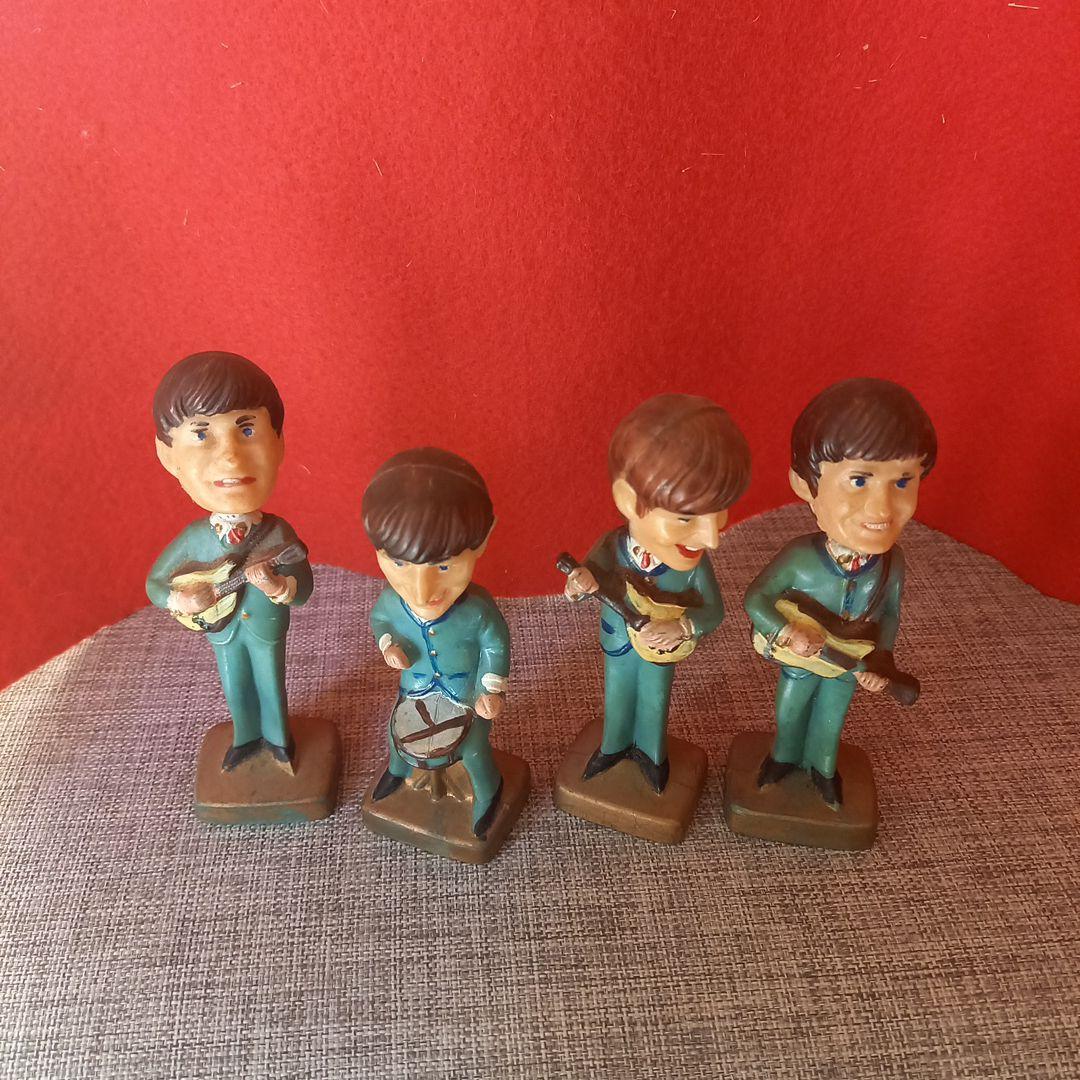 ビートルズ フィギュア 4体セット　古い当時物　　首ふり人形