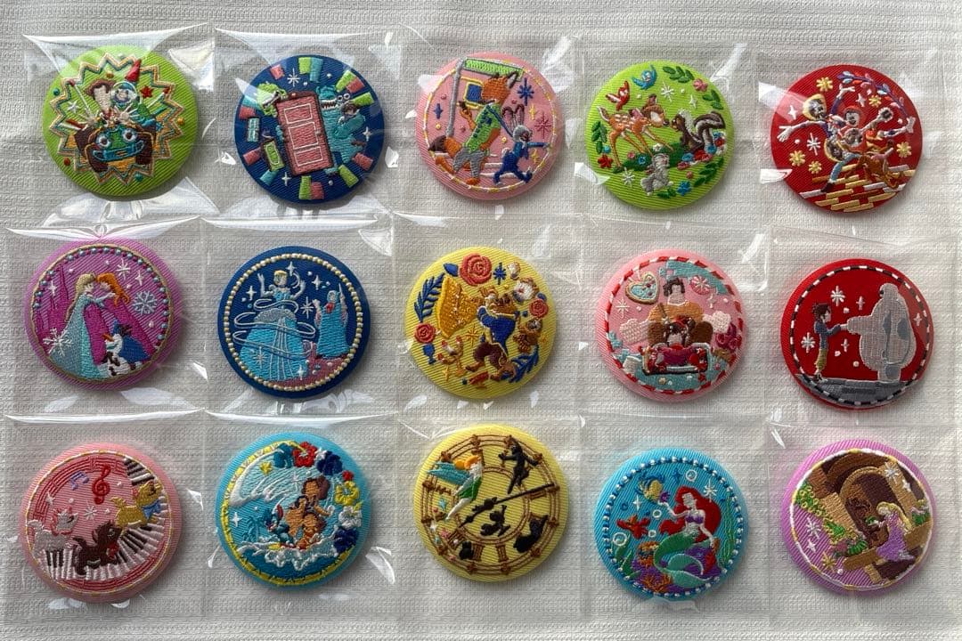 ディズニー刺繍缶バッジ2 コンプリート（15種）