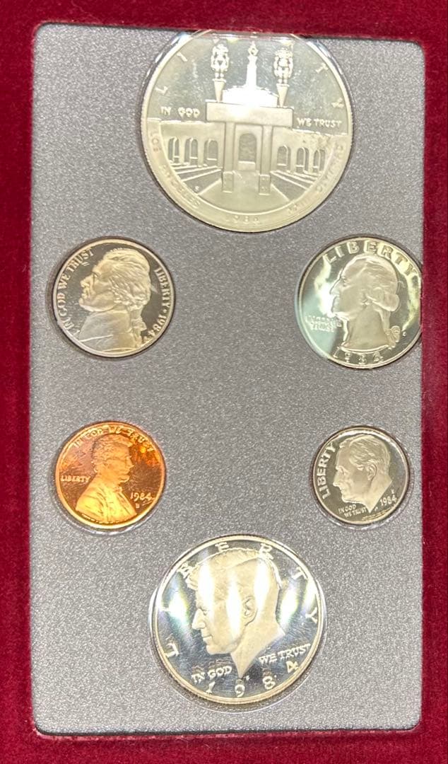 ロサンゼルス1984オリンピック記念硬貨セット　銀貨
