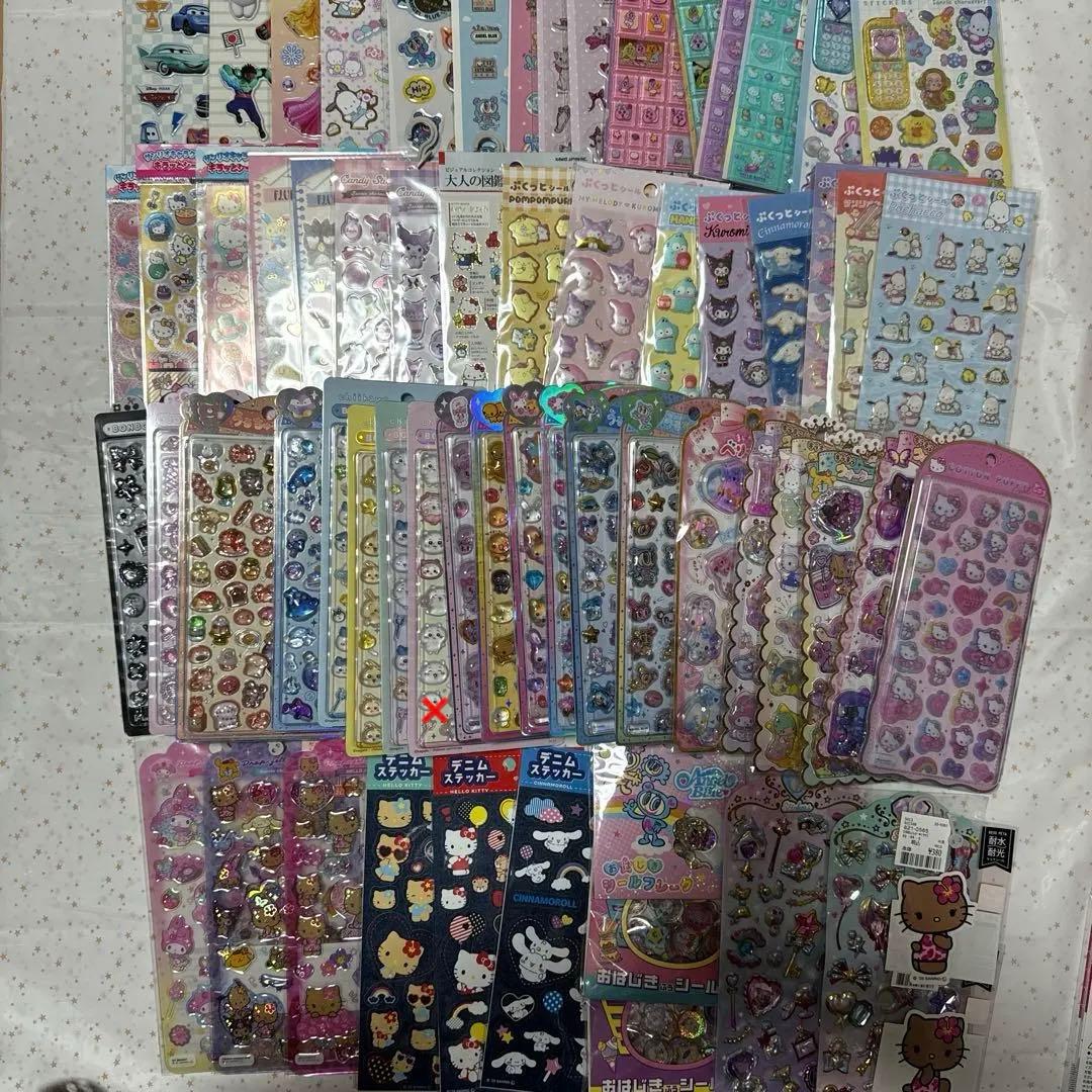 (77)ボンボンドロップシール　うるちゅるポップシール　まとめ売り　63枚