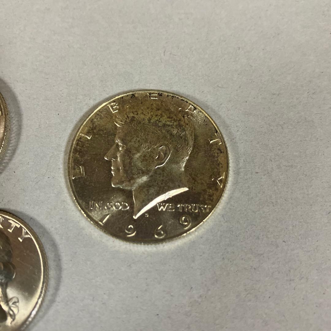 アメリカ　ハーフダラー　クォーターダラー　古銭　銀貨　1964 1969