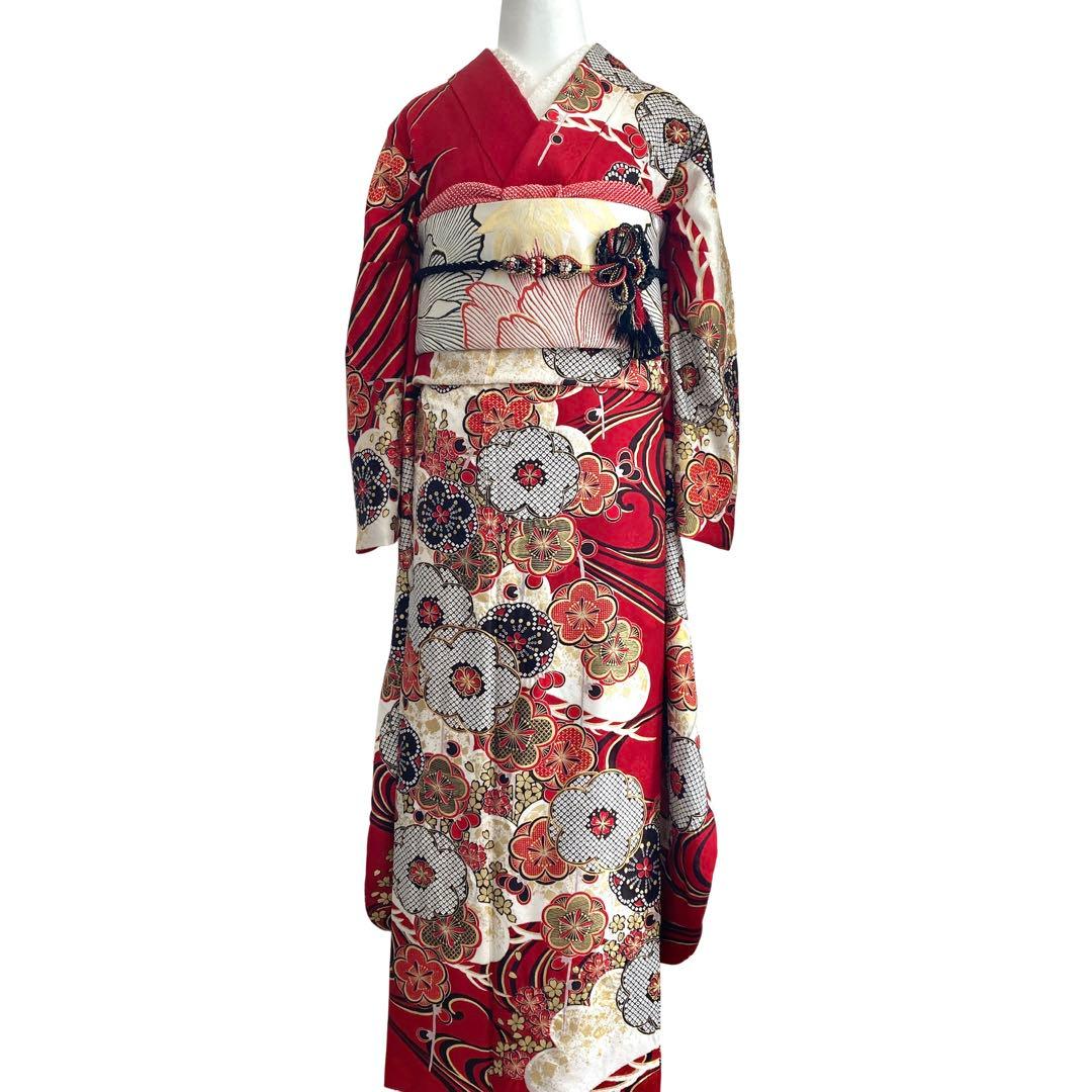 ★™️ 身丈170 赤 振袖4点セット‼️お振袖セット‼️ NO109 フルセット