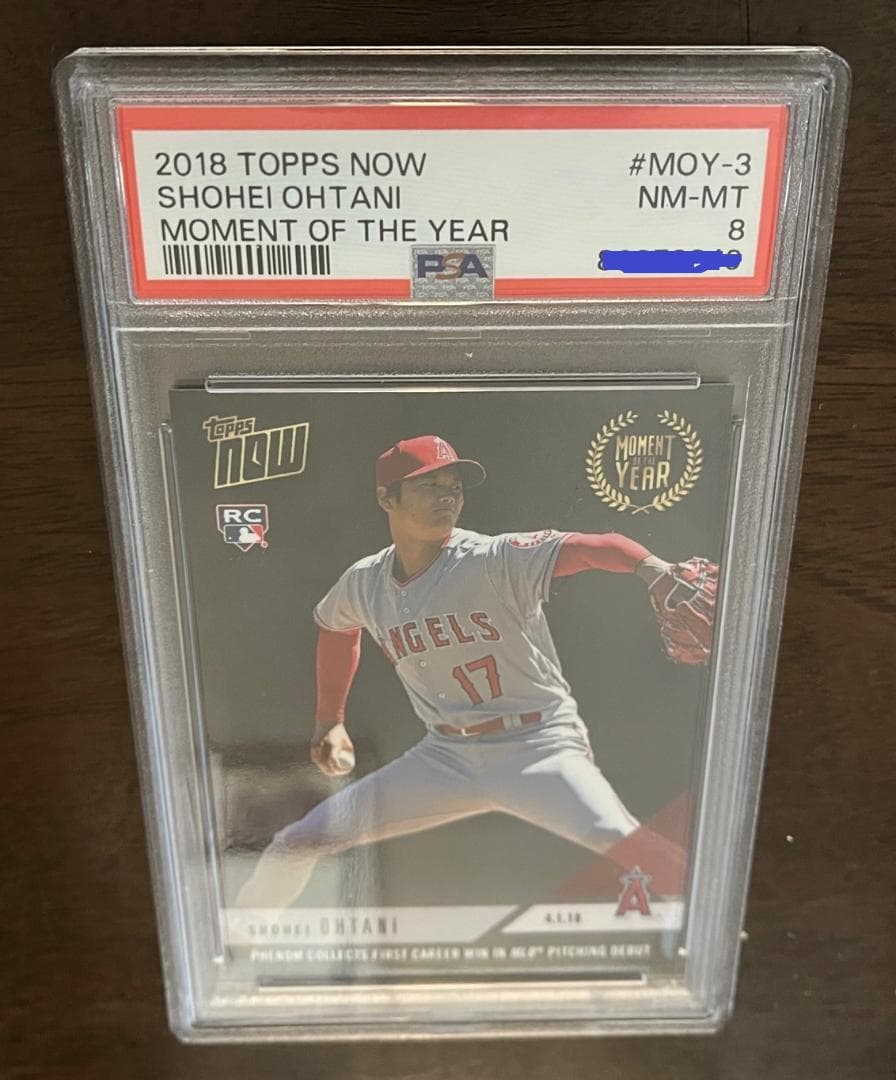 大谷翔平メジャー初登板記念カード TOPPS NOW #MOY-3(PSA8)