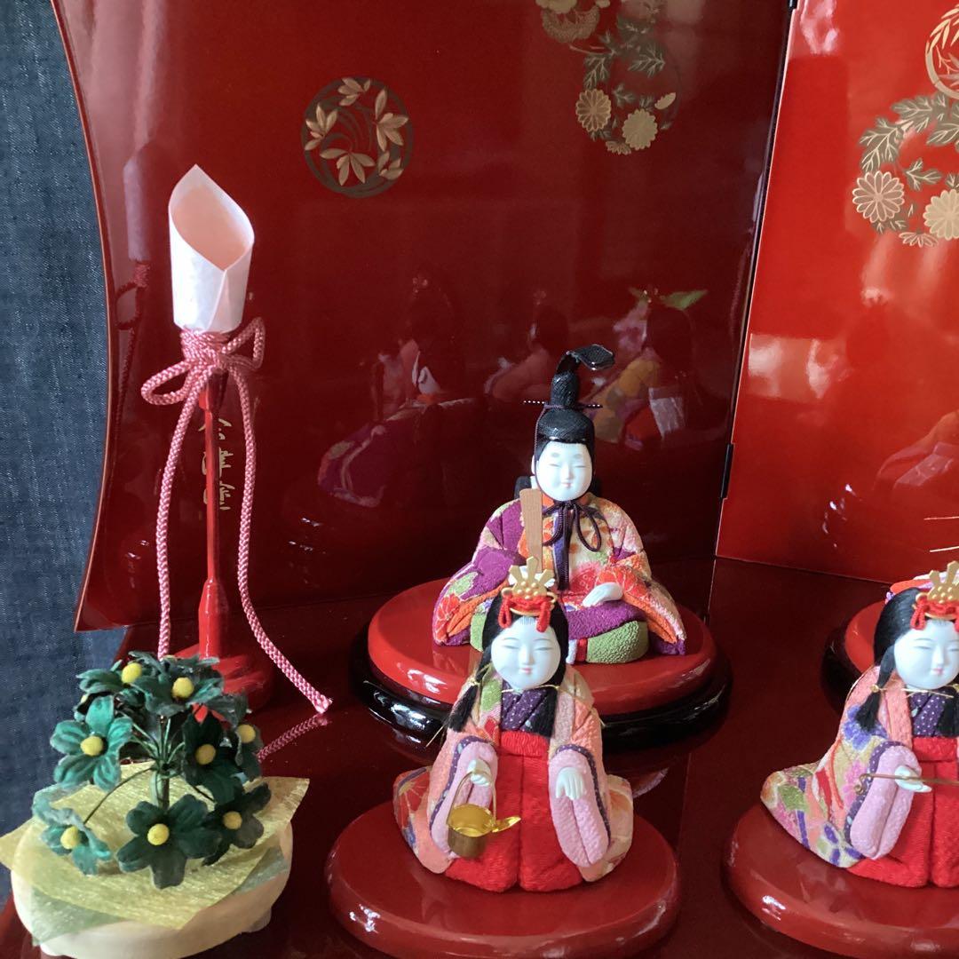 専用です。。さくら 雛人形セット木目込み雛人形 会津塗り