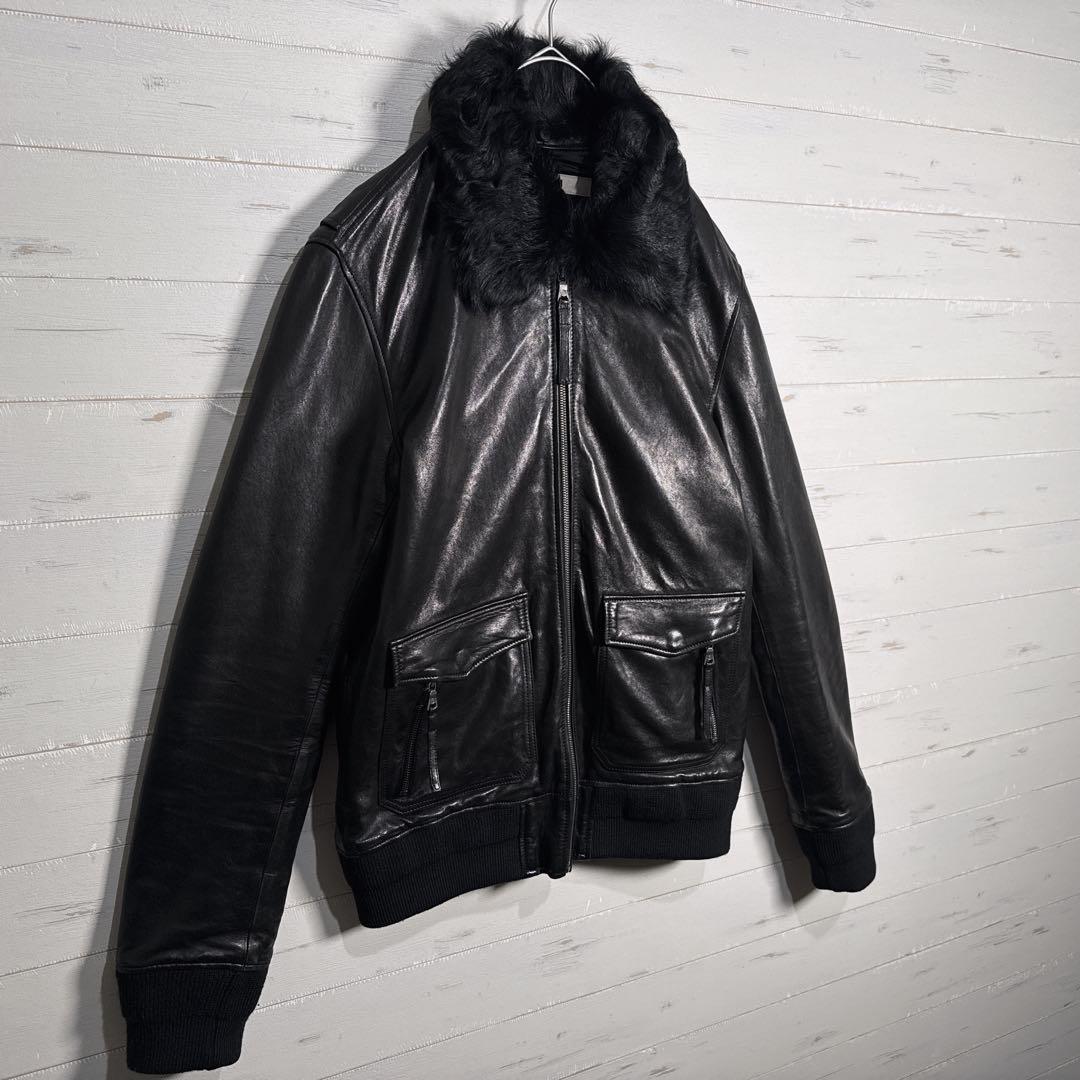 【入手困難】FACTOTUM 白虎刺繍 ボア付き レザージャケット L 本革.