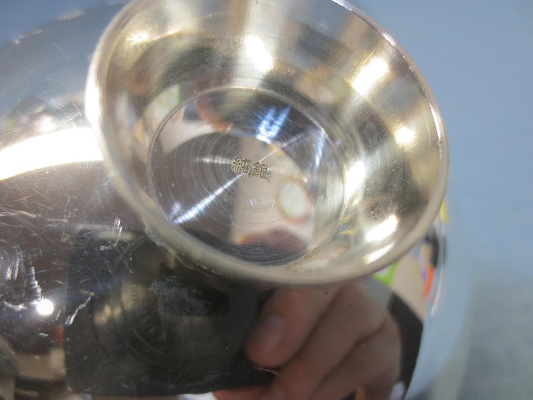 純銀　(小×４)　銀盃　銀杯　4ヶ　合計　約114ｇ