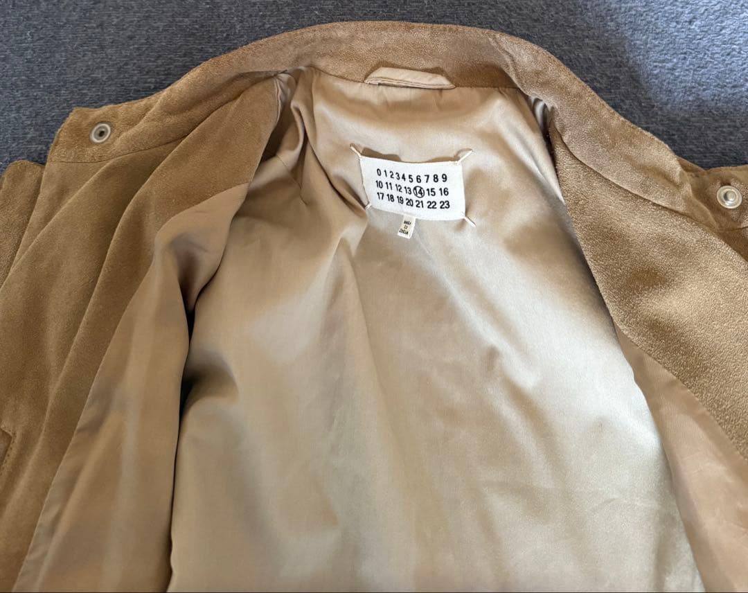 マルジェラ 18AW スエード 48 八の字 ライダースジャケット　ビッグサイズ