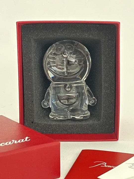 未使用　Baccarat　バカラ　ドラえもん　フィギュア置物　美品
