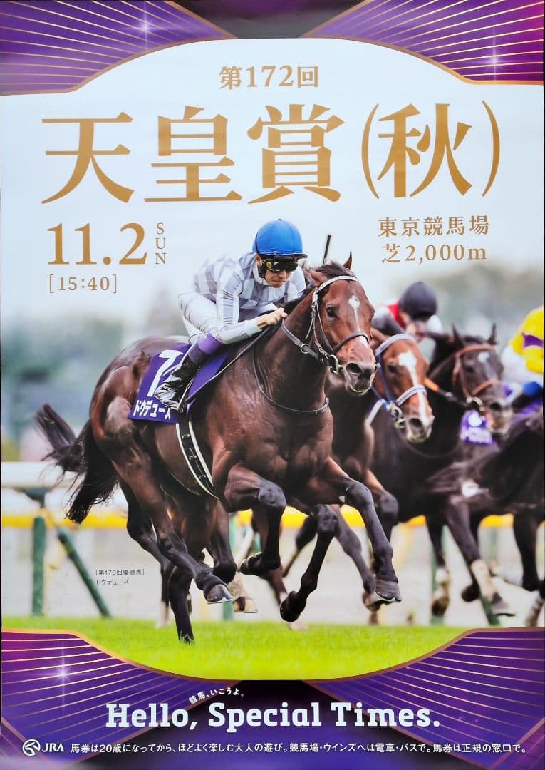 競馬 JRA ドウデュース 天皇賞秋 ポスター B1
