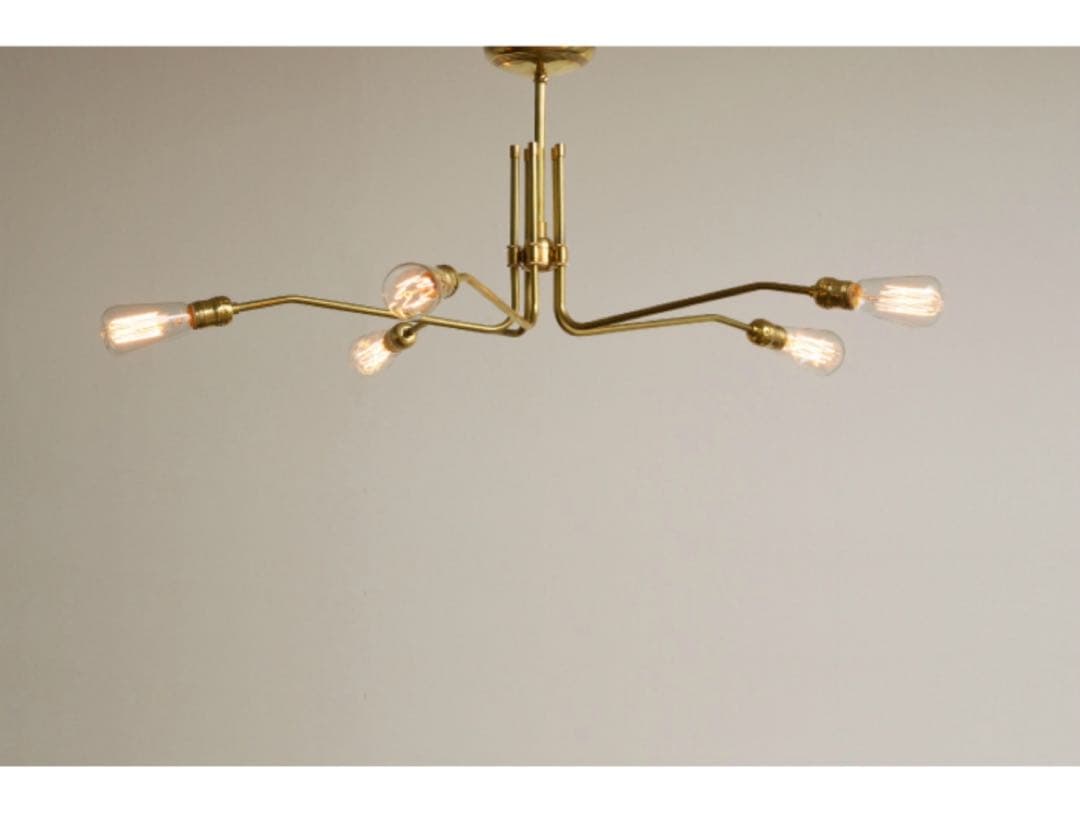 ナ*ブ様 SOLID BRASS LAMP MID LONG 5 ARM