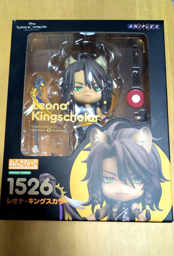 【中古】ツイステ レオナ・キングスカラー ねんどろいど 缶バッジ付き